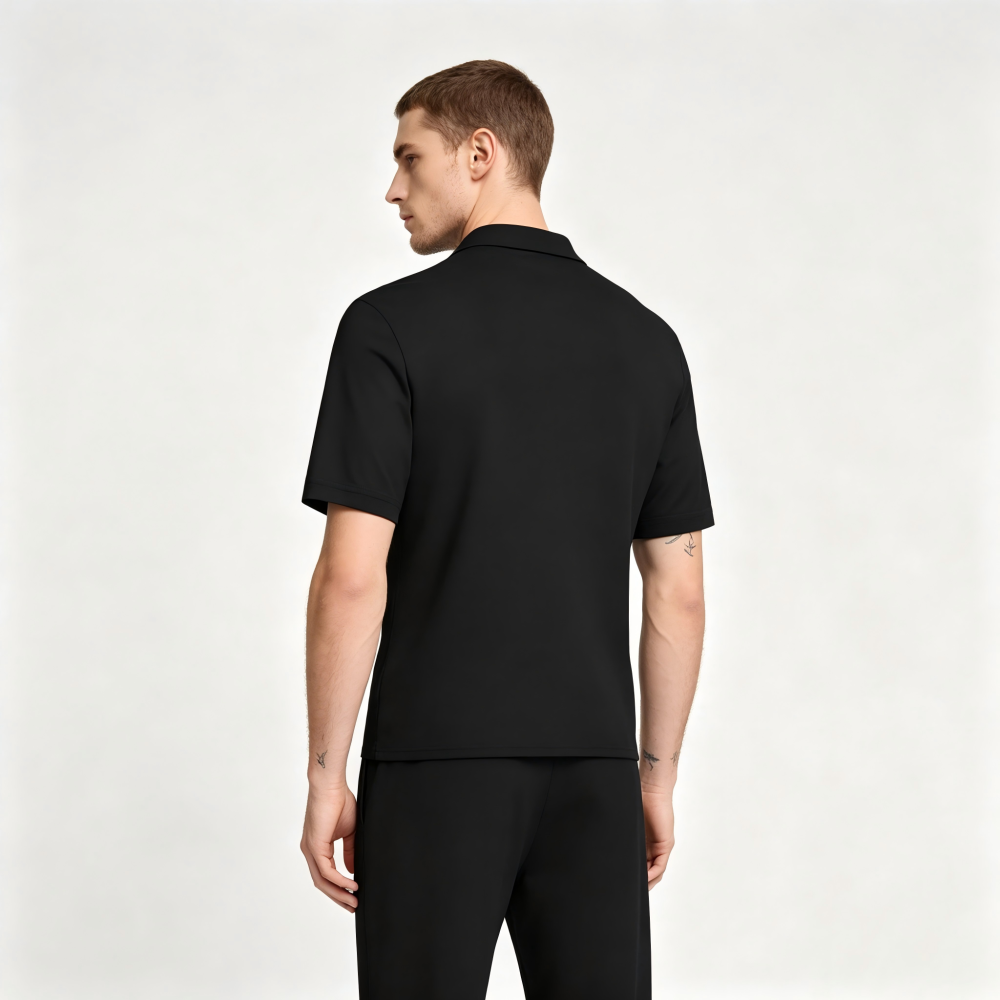 GorgeousBen Men's Slim Fit Polo Shirt, Solid Color, Breathable, Short Sleeve