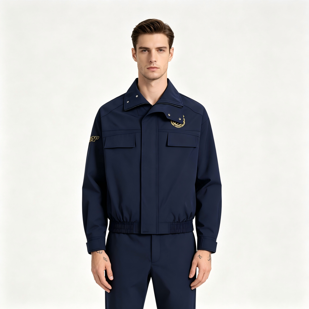 GorgeousBen Men's Retro Workwear Jacket, Loose Fit Casual Bomber Coat