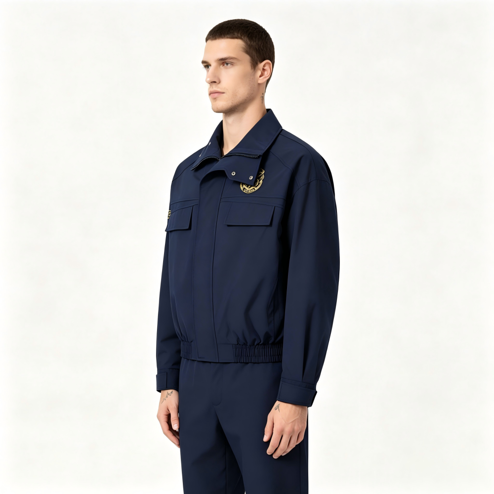 GorgeousBen Men's Retro Workwear Jacket, Loose Fit Casual Bomber Coat