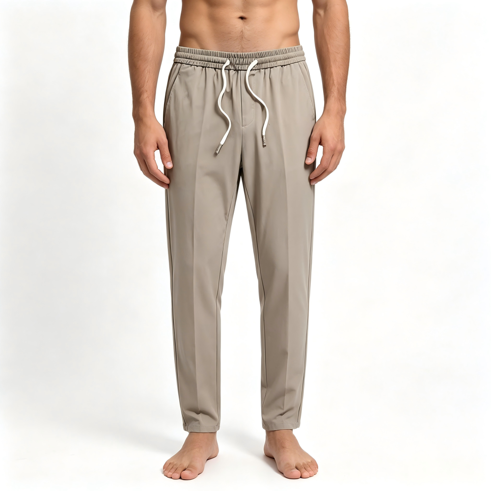 GrogeousBen Men's Pants Summer Thin Casual Stretch Quick Dry Sports Pants Elastic Men's Straight Pants