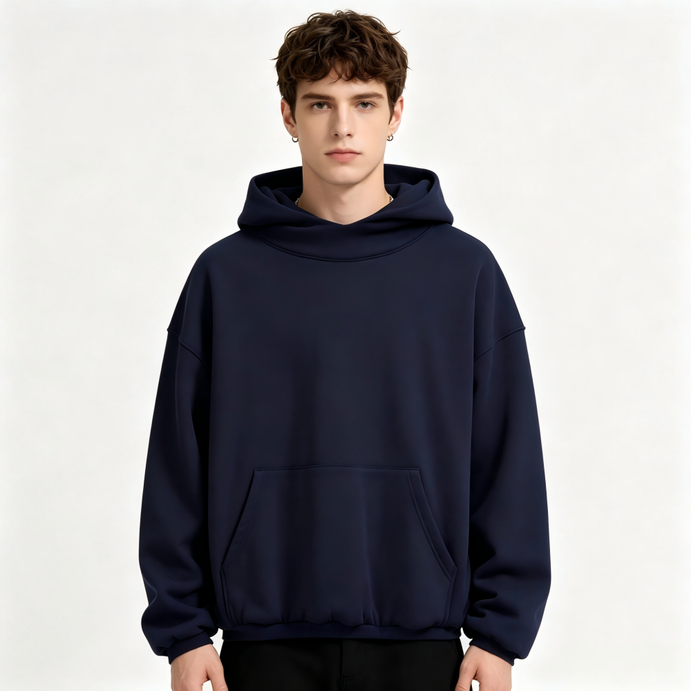 GorgeousBen Men's Oversized Hoodie, 325GSM Casual Streetwear Sweatshirt