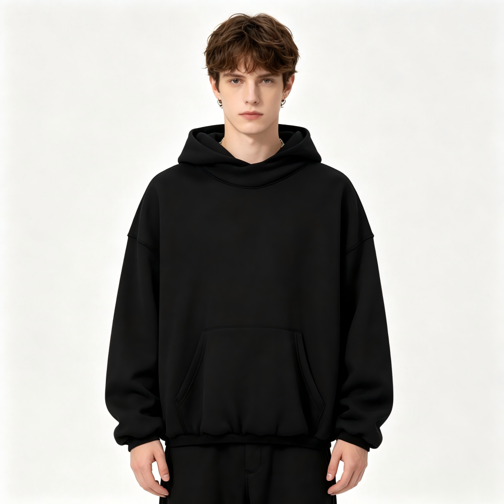 GorgeousBen Men's Oversized Hoodie, 325GSM Casual Streetwear Sweatshirt