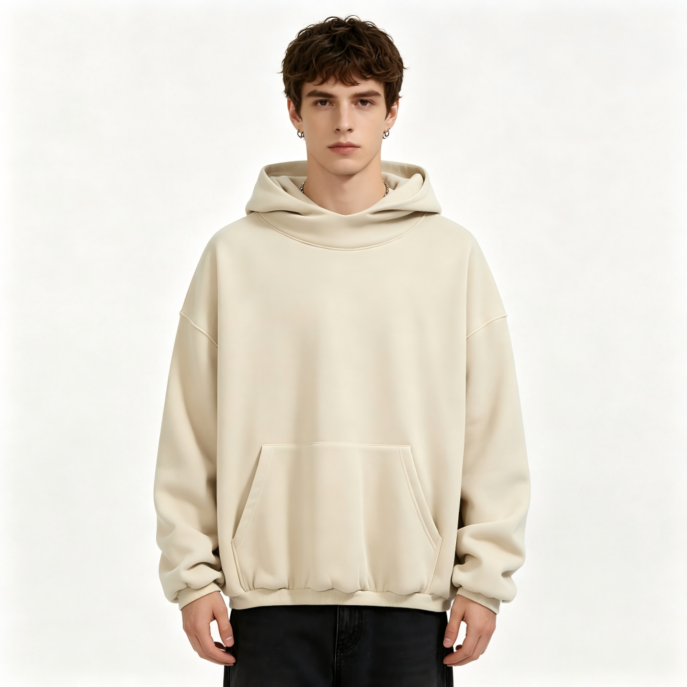GorgeousBen Men's Oversized Hoodie, 325GSM Casual Streetwear Sweatshirt
