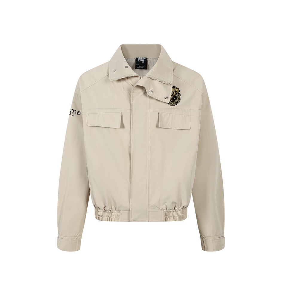 GorgeousBen Men's Retro Workwear Jacket, Loose Fit Casual Bomber Coat