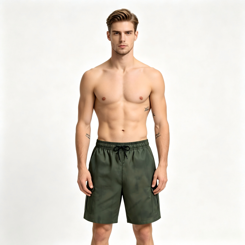 GorgeousBen Men's Gradient Cargo Shorts, Breathable Casual Summer Shorts
