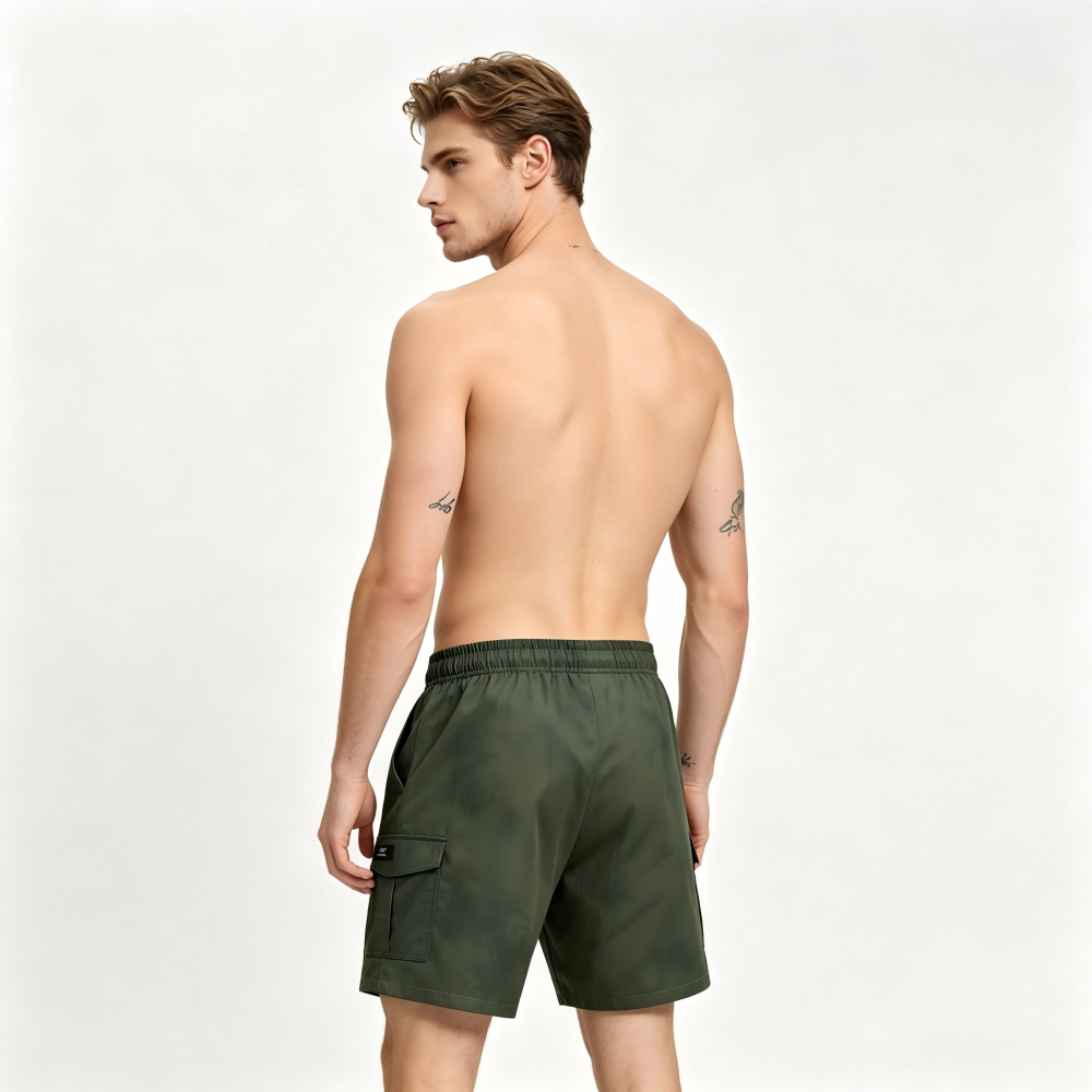 GorgeousBen Men's Gradient Cargo Shorts, Breathable Casual Summer Shorts