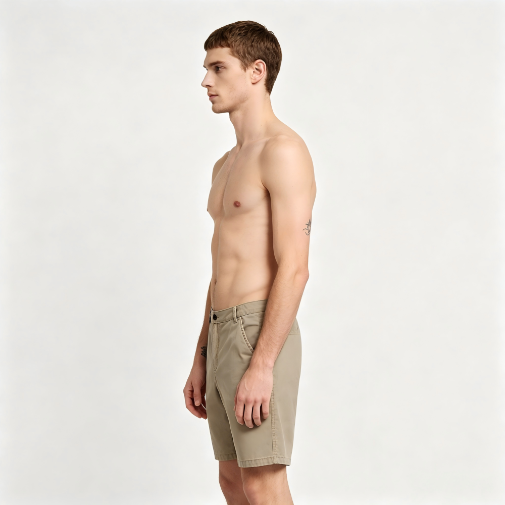 GorgeousBen Men's Breathable Cotton Casual Shorts, Lightweight Summer Outfit