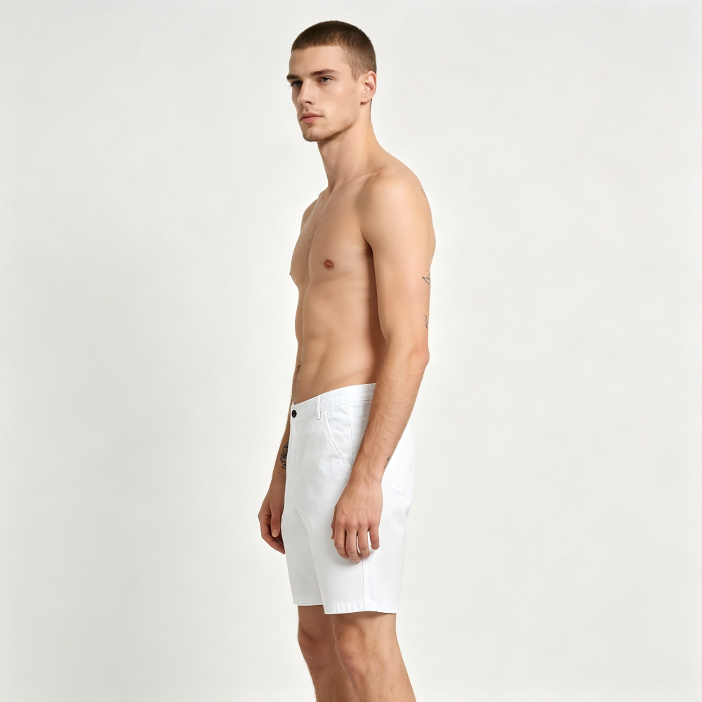 GorgeousBen Men's Breathable Cotton Casual Shorts, Lightweight Summer Outfit