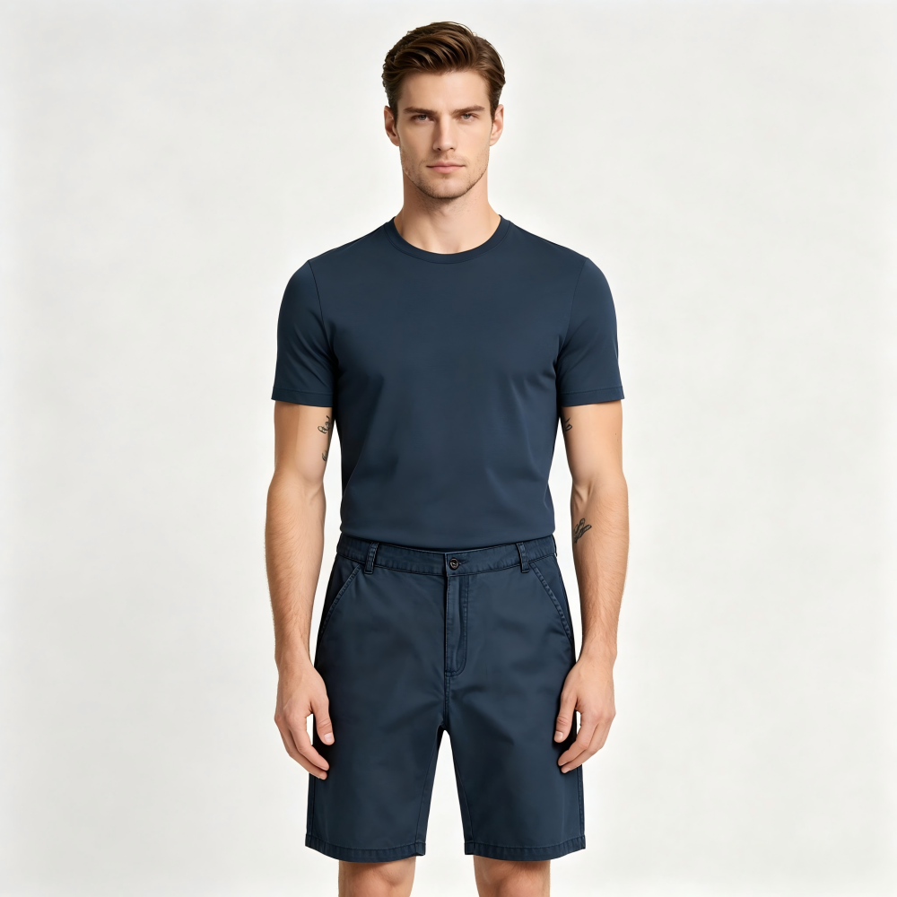 GorgeousBen Men's Breathable Cotton Casual Shorts, Lightweight Summer Outfit