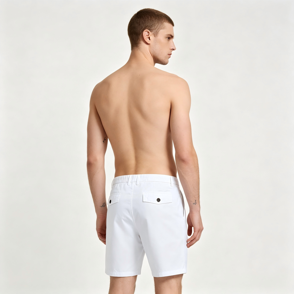 GorgeousBen Men's Casual Summer Cotton Shorts, Breathable Holiday Bottoms