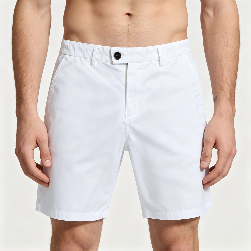 GorgeousBen Men's Casual Summer Cotton Shorts, Breathable Holiday Bottoms