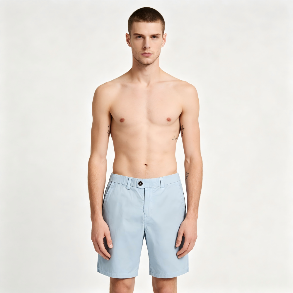 GorgeousBen Men's Casual Summer Cotton Shorts, Breathable Holiday Bottoms