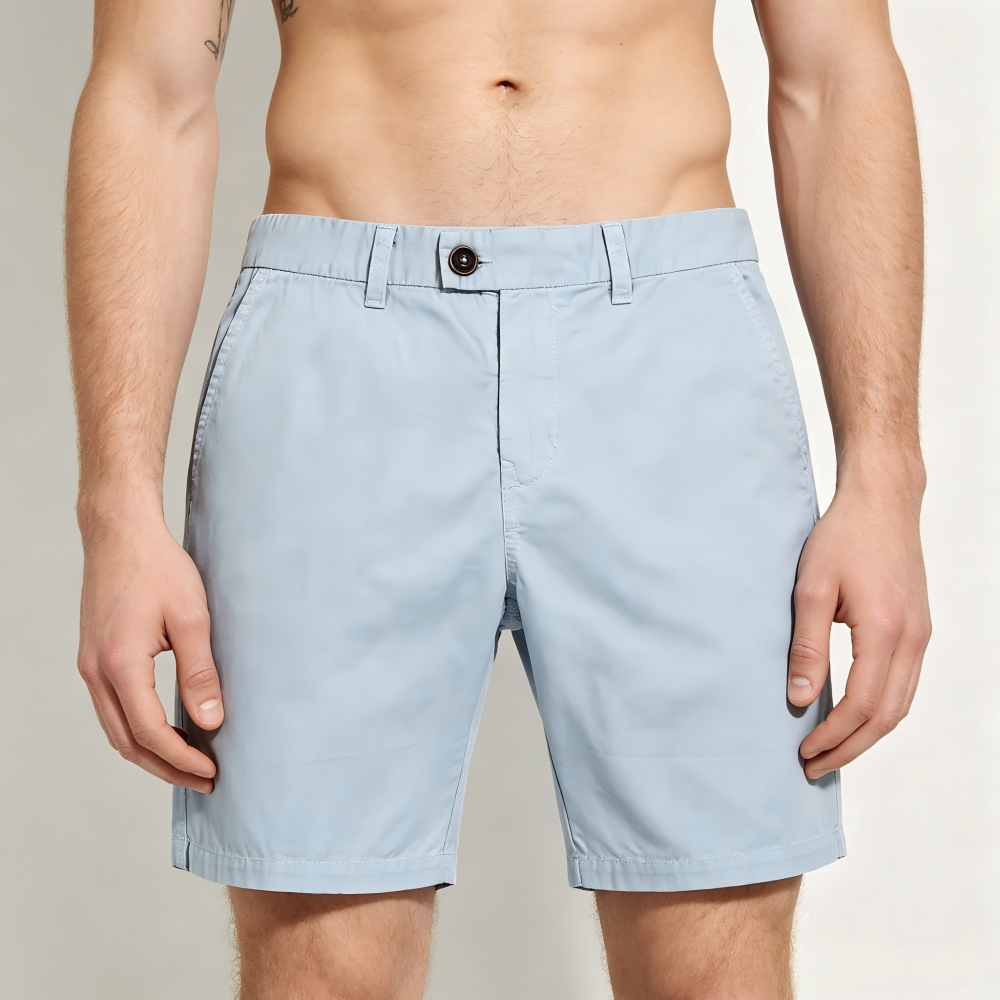 GorgeousBen Men's Casual Summer Cotton Shorts, Breathable Holiday Bottoms