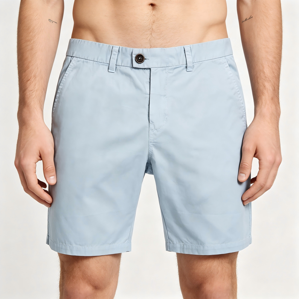 GorgeousBen Men's Casual Summer Cotton Shorts, Breathable Holiday Bottoms