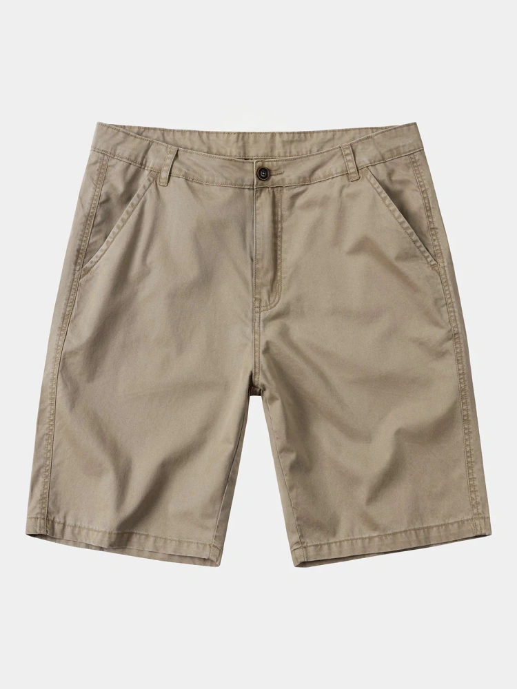 GorgeousBen Men's Breathable Cotton Casual Shorts, Lightweight Summer Outfit