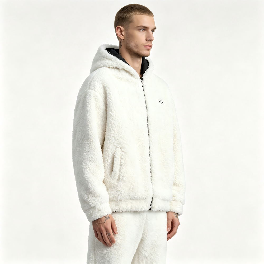 GorgeousBen Men's Reversible Fleece Lined PU Leather Winter Jacket