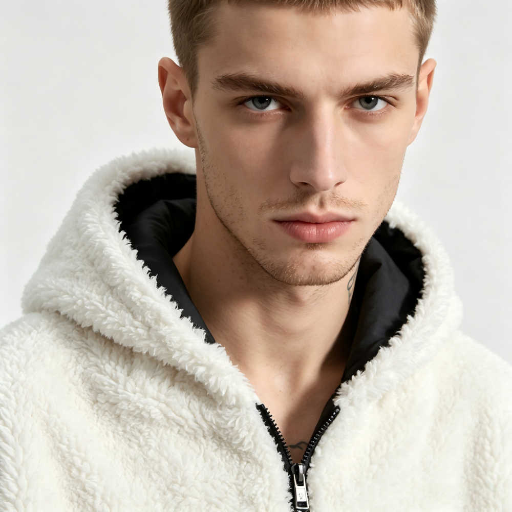 GorgeousBen Men's Reversible Fleece Lined PU Leather Winter Jacket