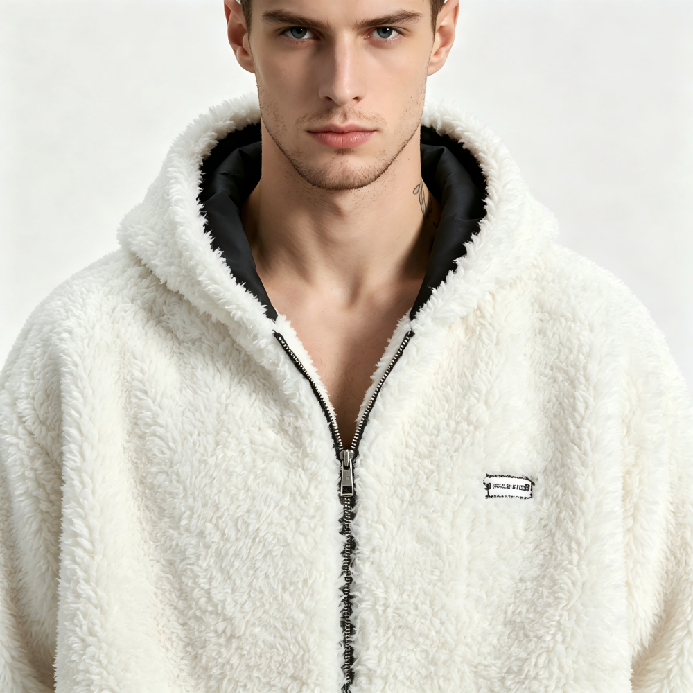 GorgeousBen Men's Reversible Fleece Lined PU Leather Winter Jacket