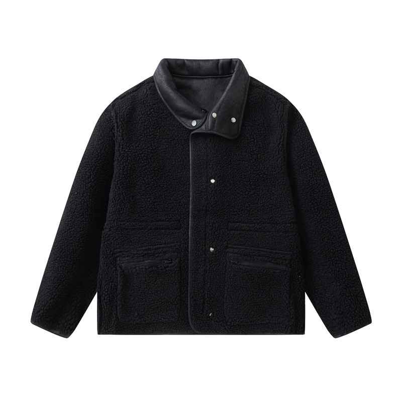 GorgeousBen Men's Reversible Fleece & PU Leather Winter Jacket