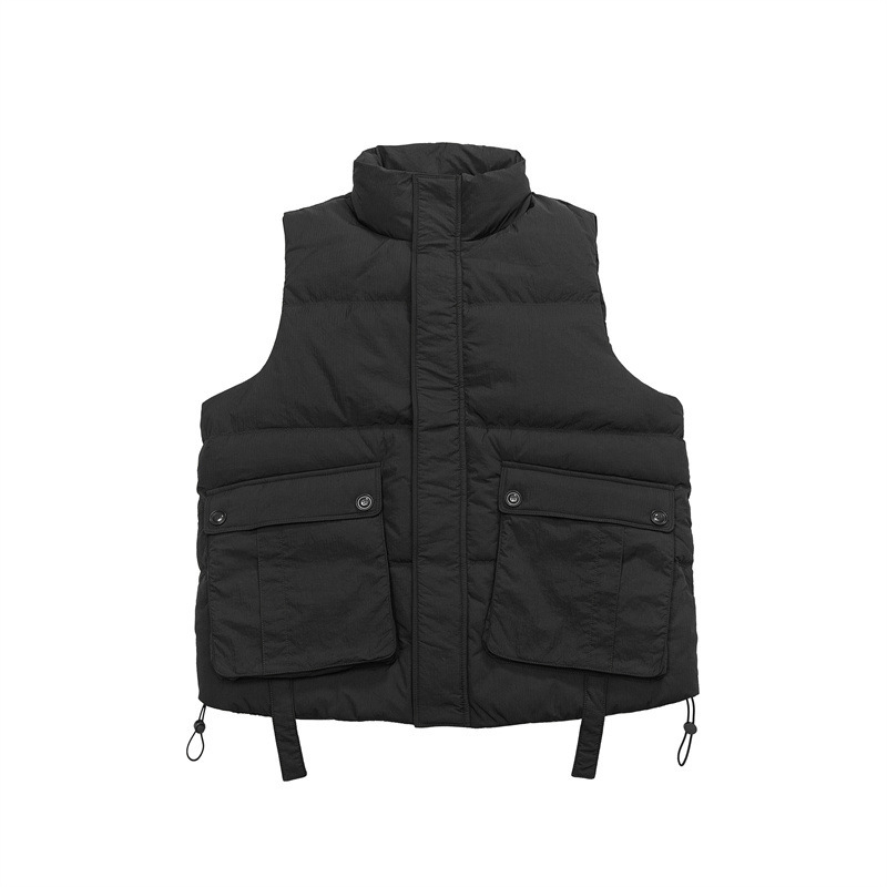 GorgeousBen Men's 130g White Goose Down Loose Puffer Vest