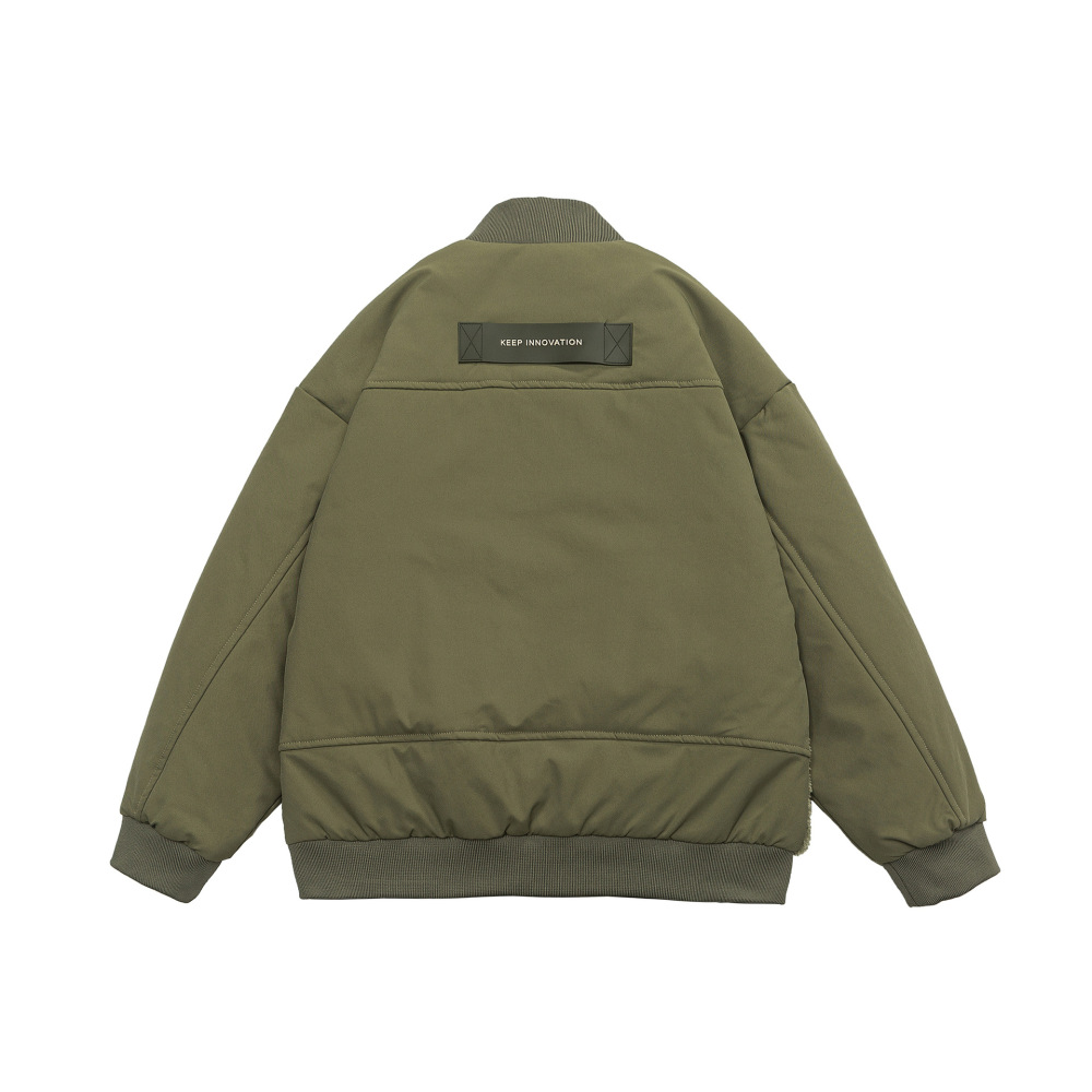 GorgeousBen Men's Fleece Patchwork Winter Bomber Jacket