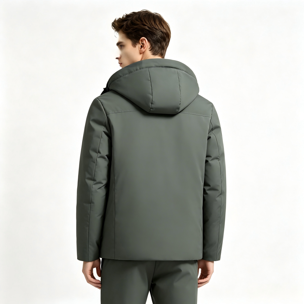 GorgeousBen Men's Loose Fit Padded Winter Coat with Detachable Hood