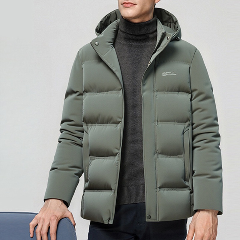 GorgeousBen Men's Loose Fit Padded Winter Coat with Detachable Hood