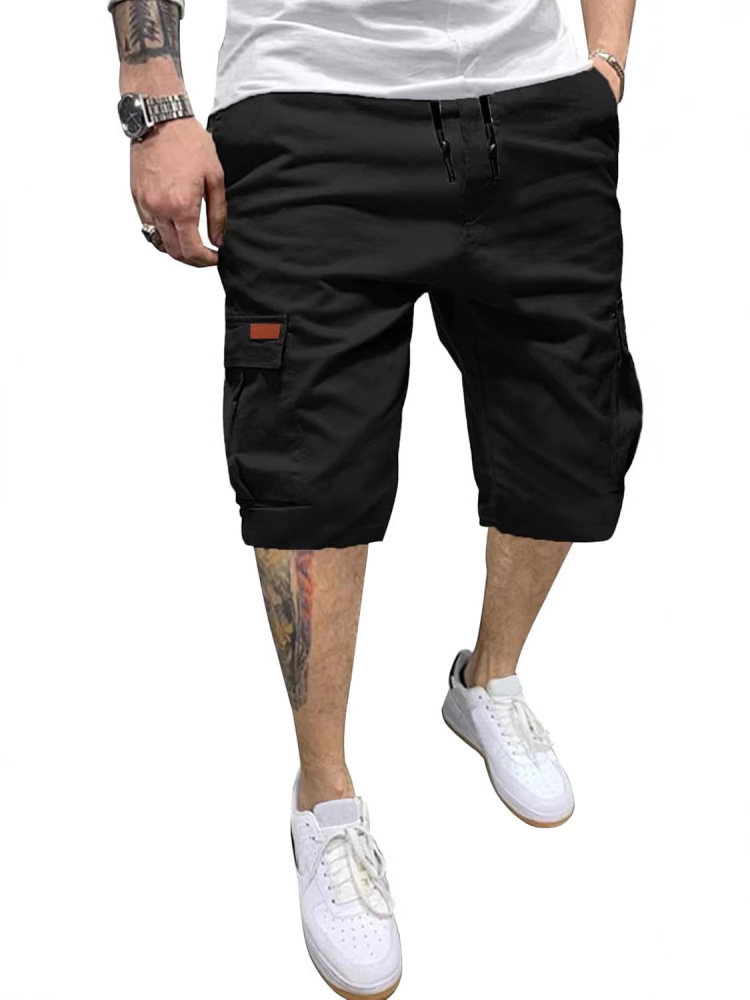 GorgeousBen Men's Casual Cargo Shorts, 100% Polyester Quick Dry Multi-Pocket Straight Fit Workwear Half Pants