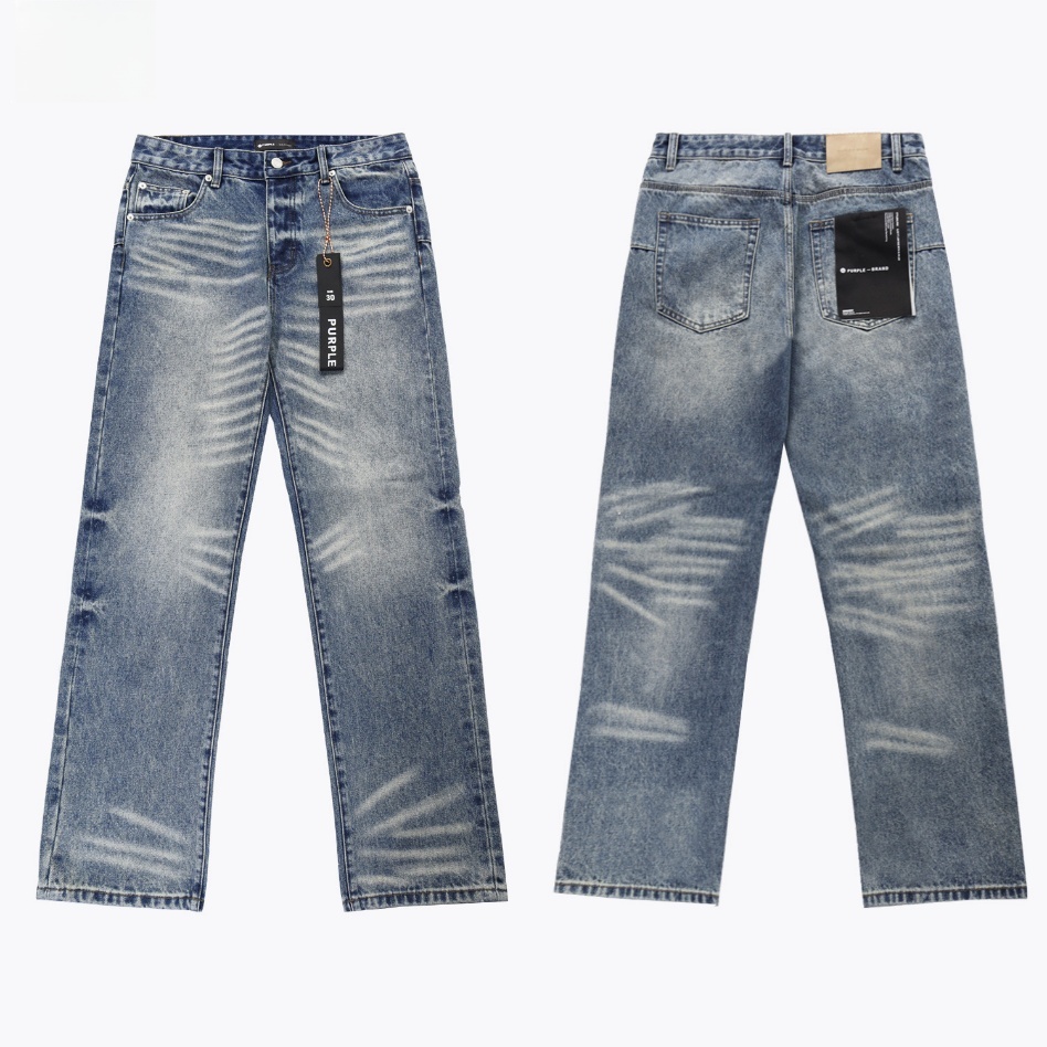 GorgeousBen Men's Vintage Washed Flare Denim Pants with Colorful Smile Print