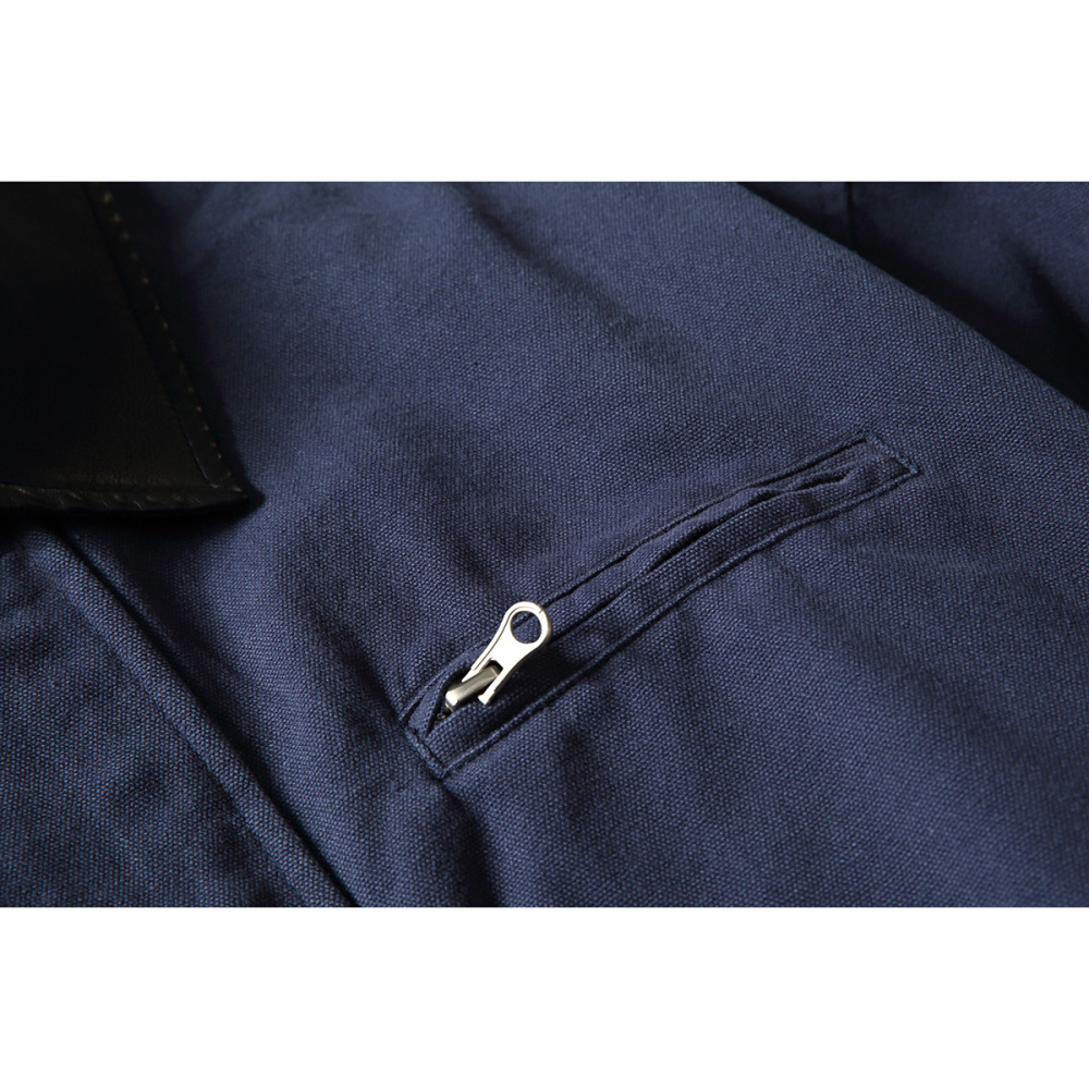 GorgeousBen Men's Retro Workwear PU Collar Casual Jacket