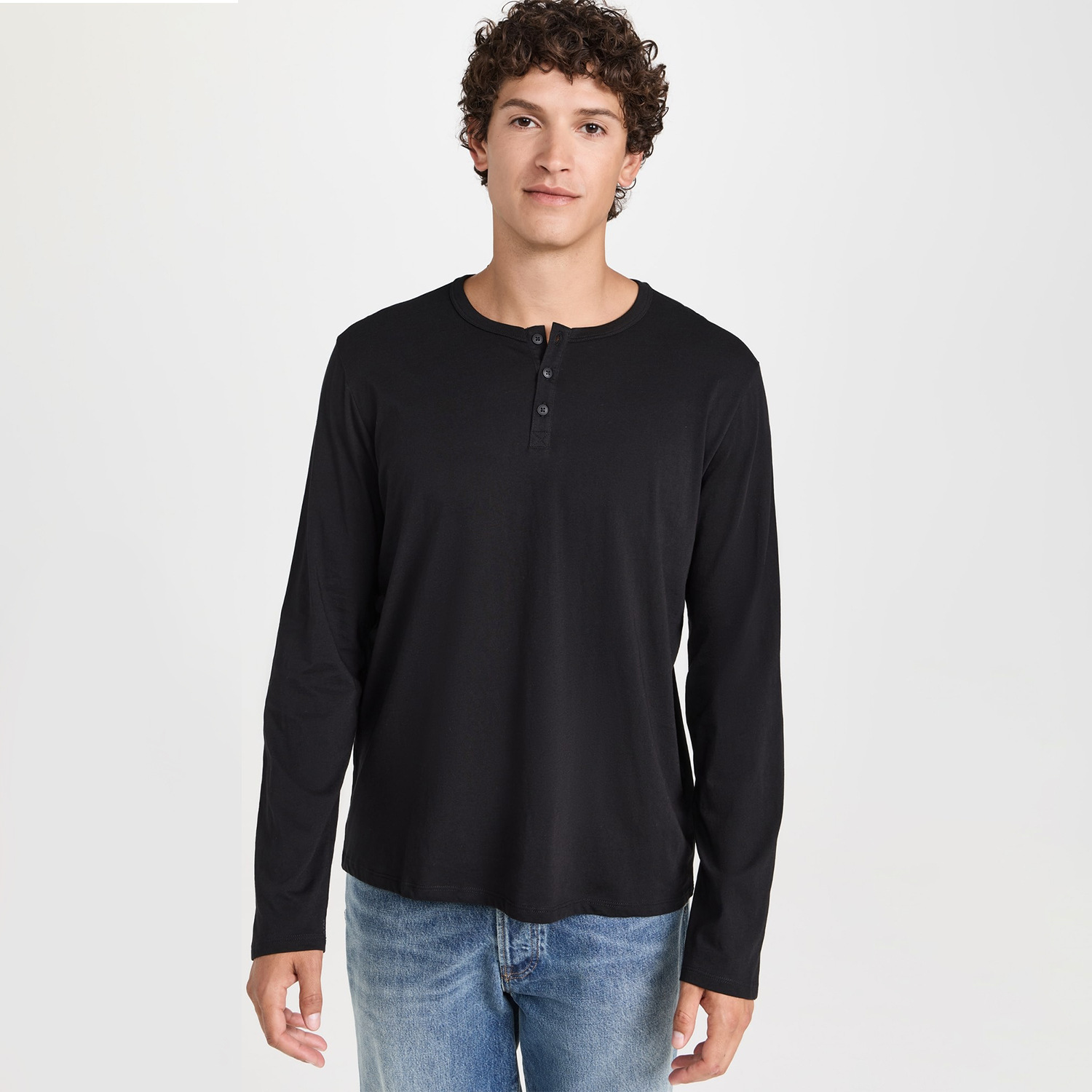 High-End Light Luxury Henry Collar Long-Sleeve T-Shirt for Men, 2026 Autumn Collection, Cross-Border American Casual Versatile Pure Cotton Washed Top