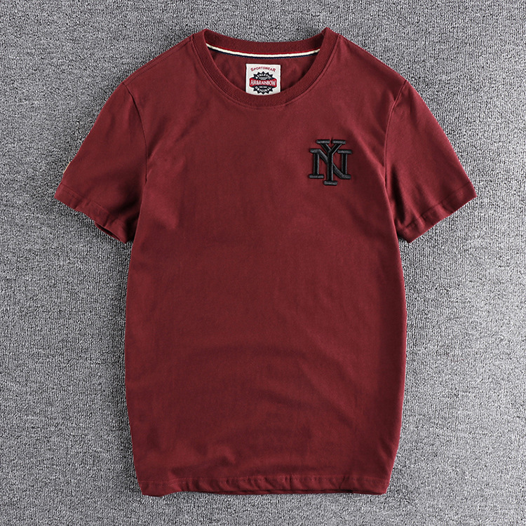 Grogeous Ben Men's Embroidered Heavy Cotton Screen Printing Blank Plain T-Shirt Men's Polo Shirts Short Sleeve Casual T Shirt