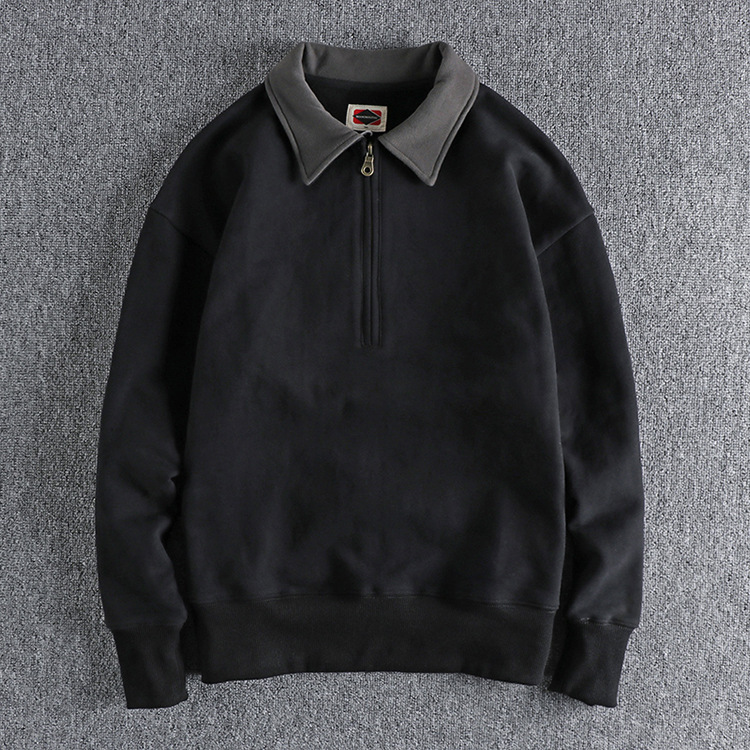 GorgeousBen Men's Half Zip Plain Pullover Heavyweight Sweatshirt