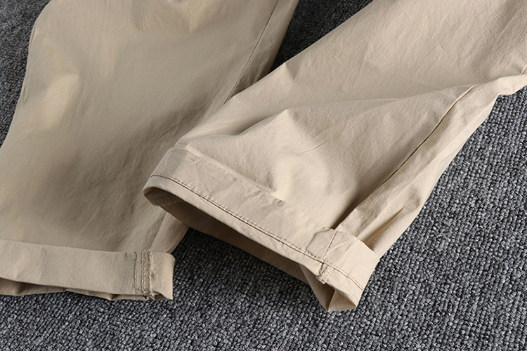 GrogeousBen  Spring and summer new thin fabric washed and aged casual pants for men, slightly elastic comfortable straight leg youth workwear retro long pants trend.