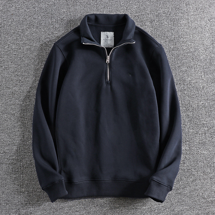 GrogeousBen Men's Fashion Sweatshirt Pullover Zipper Sweater Plus Size Men'S Custom Half Zip Hoodie