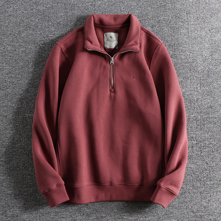 GrogeousBen Men's Fashion Sweatshirt Pullover Zipper Sweater Plus Size Men'S Custom Half Zip Hoodie