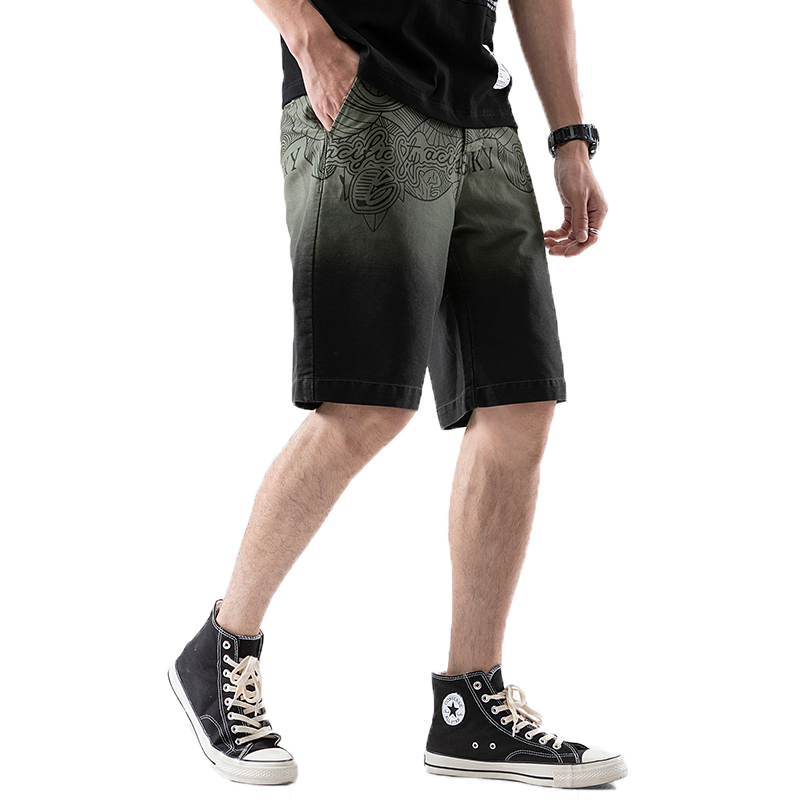 Men Chino Shorts Graphic Spiral Styles