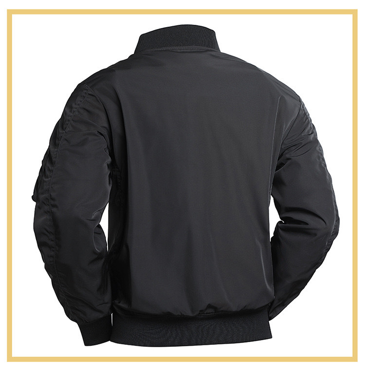 GorgeousBen Men's Black Colour Nylon Cargo Pockets Stylish Bomber Jacket For Sale With Ribbed Neck And Pockets