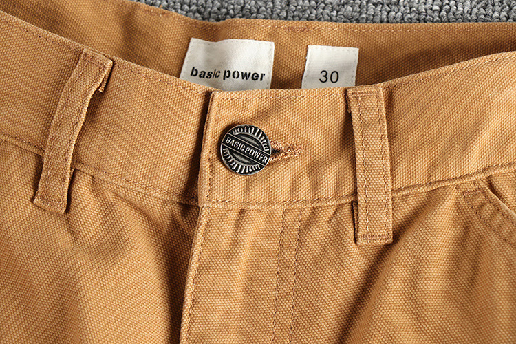 GrogeousBen Close-fitting pearl sail woven men's casual pants American retro trend splicing design sense workwear long pants.