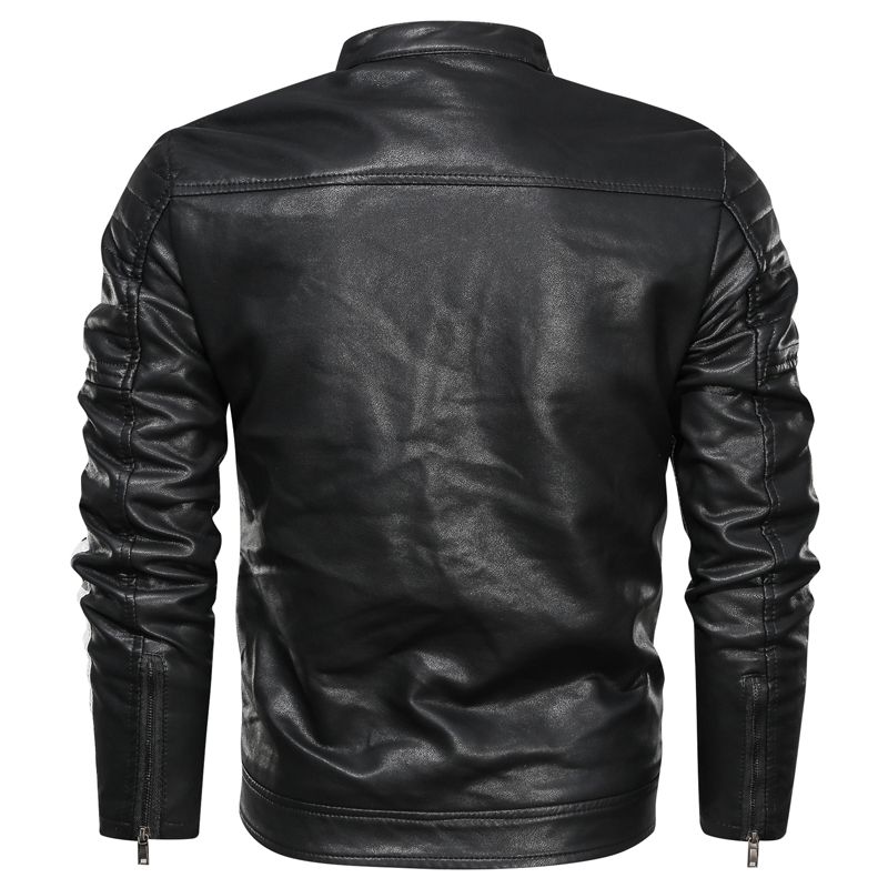 GorgeousBen Faux Leather Jackets for Men Winter Plush Jacket BN9013