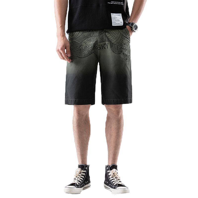 Men Chino Shorts Graphic Spiral Styles