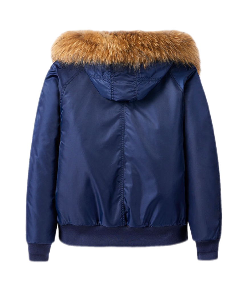 GorgeousBen Winter MA-1 Thick Warm Fur Collar Detachable Windbreaker Jacket Flight Jacket Men's Down Coat