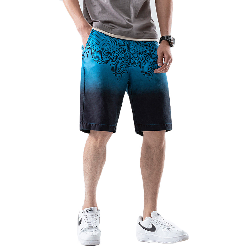Men Chino Shorts Graphic Spiral Styles