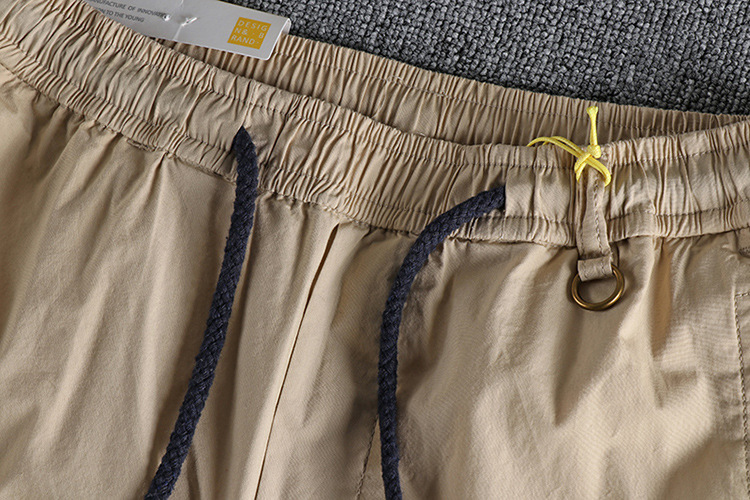 GrogeousBen  Spring and summer new thin fabric washed and aged casual pants for men, slightly elastic comfortable straight leg youth workwear retro long pants trend.