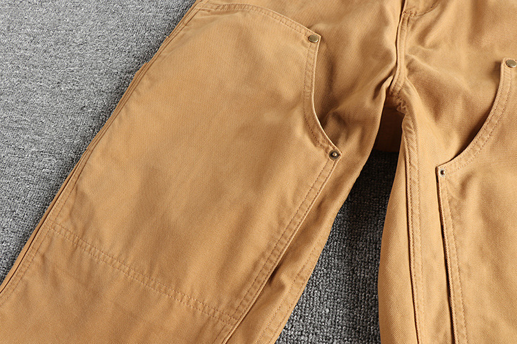 GrogeousBen Close-fitting pearl sail woven men's casual pants American retro trend splicing design sense workwear long pants.