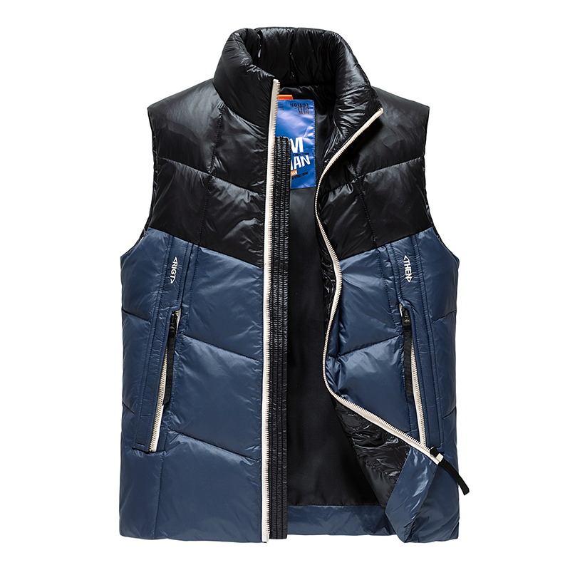 Mens Winter Stand Collar Sleeveless Puffer Jacket Men Gilet Jacket Men's Vests & Waistcoats