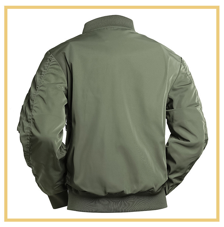GorgeousBen Men's Black Colour Nylon Cargo Pockets Stylish Bomber Jacket For Sale With Ribbed Neck And Pockets