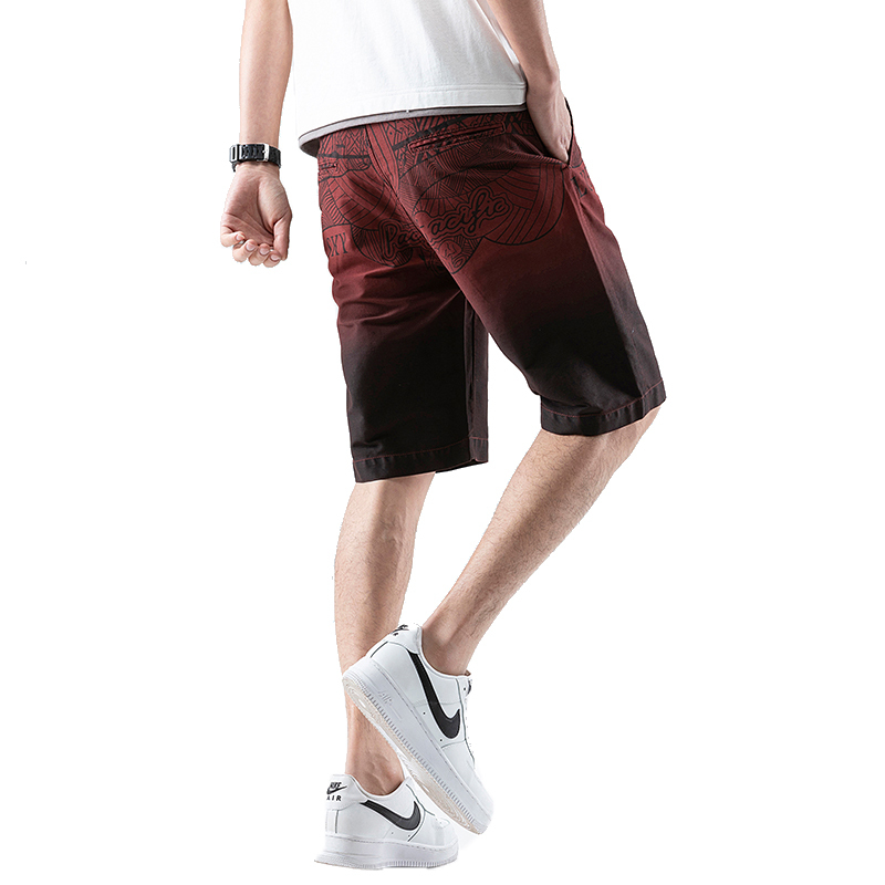 Men Chino Shorts Graphic Spiral Styles