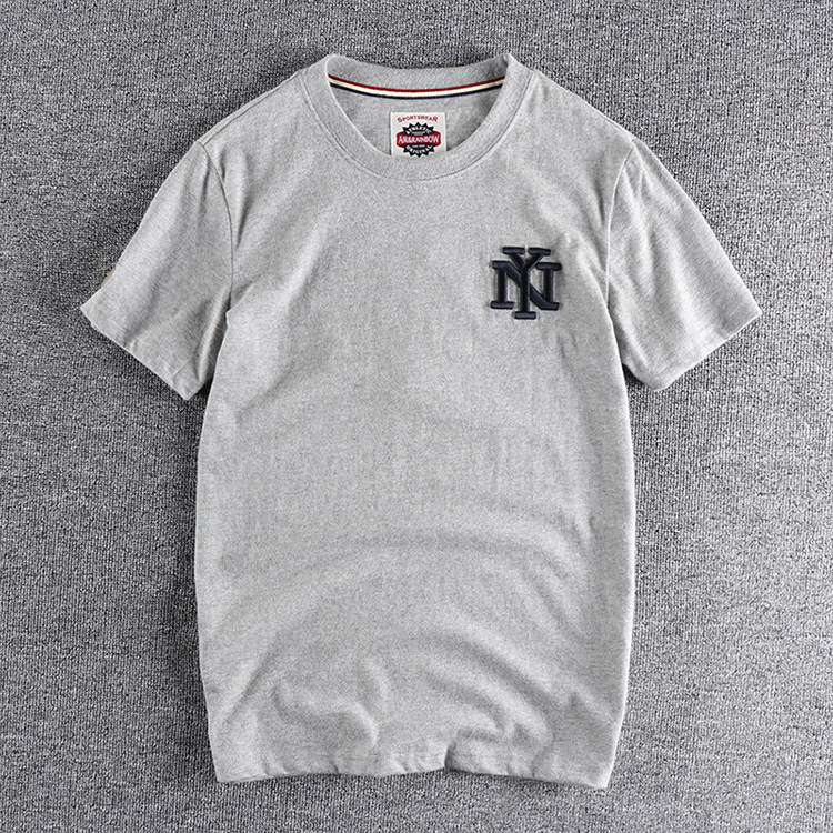 Grogeous Ben Men's Embroidered Heavy Cotton Screen Printing Blank Plain T-Shirt Men's Polo Shirts Short Sleeve Casual T Shirt