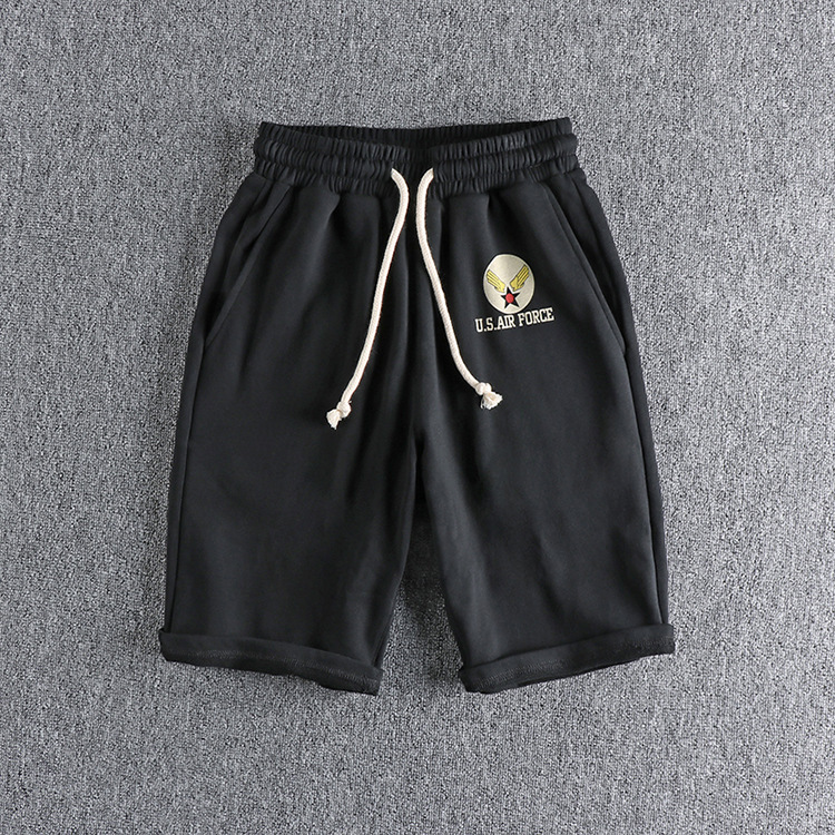 GorgeousBen Men's Wide Legging Casual Shorts High Street Drawstring Track Sweat Shorts